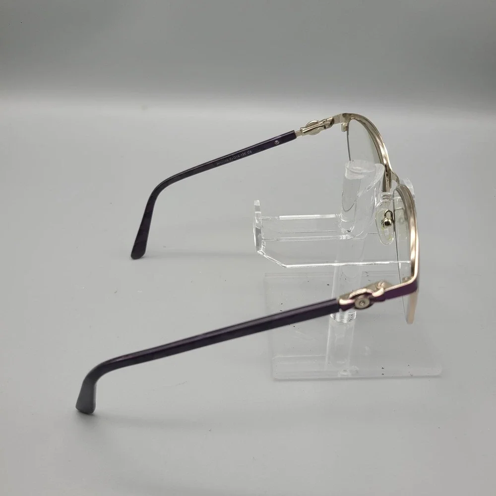 Cascadia Eyewear Purple Gold Cat Eye Eyeglass Frames Women 54-16-135 AM0055 C5